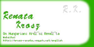 renata krosz business card